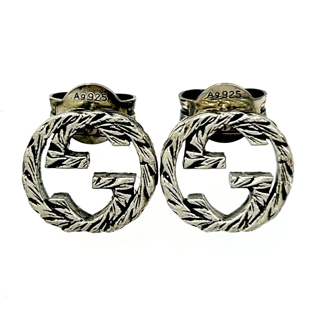 Gucci Silver Arabesque Interlocking Gg Earrings - image 2